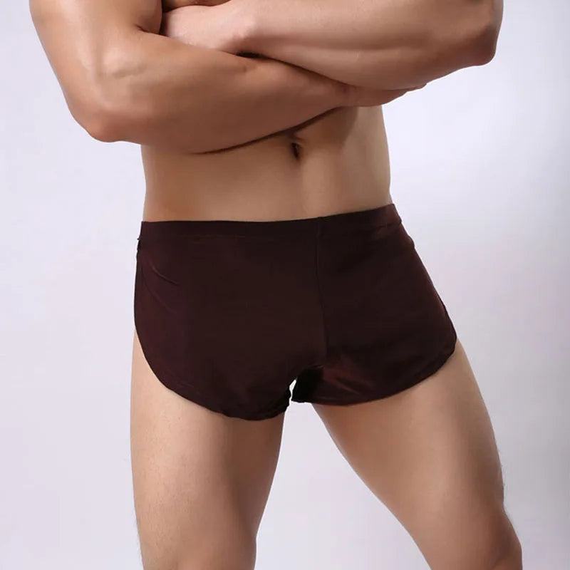 Men Shorts Gyms Sport Fitness Shorts Elastic Loose Sport Running Short Underpants Joggers Ice Silk Street wear Workout Clothes