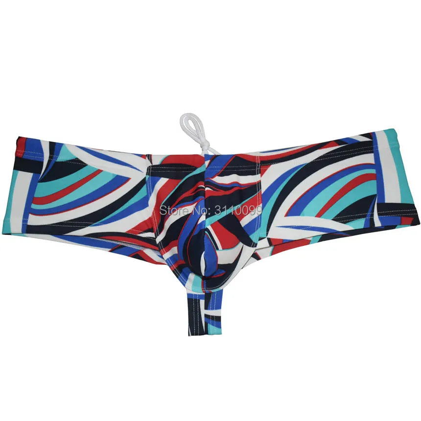 Men's Pouch Heighten Swim Cheeky Boxer Swimwear Brazilain Bikini Trunks