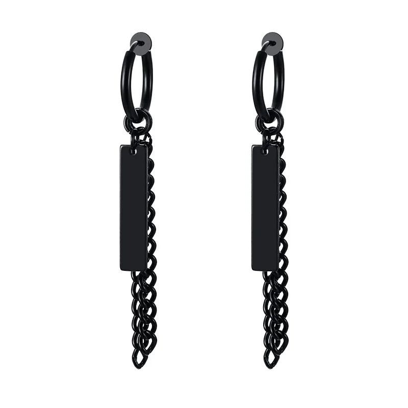 SINGLE SILVER COLOR DAGGER EARRING MEN STAINLESS STEEL SWORD HUGGIE HOOPS EARRINGS COOL FASHION ROCK TATTOO MEN JEWELRY