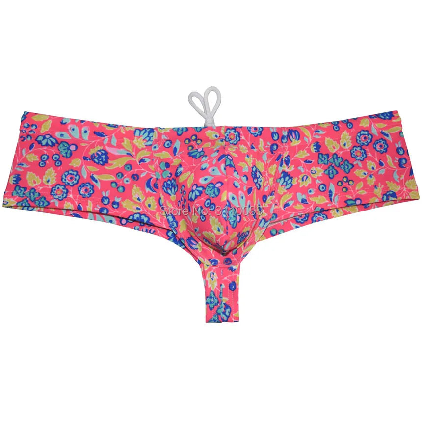Men's Pouch Heighten Swim Cheeky Boxer Swimwear Brazilain Bikini Trunks