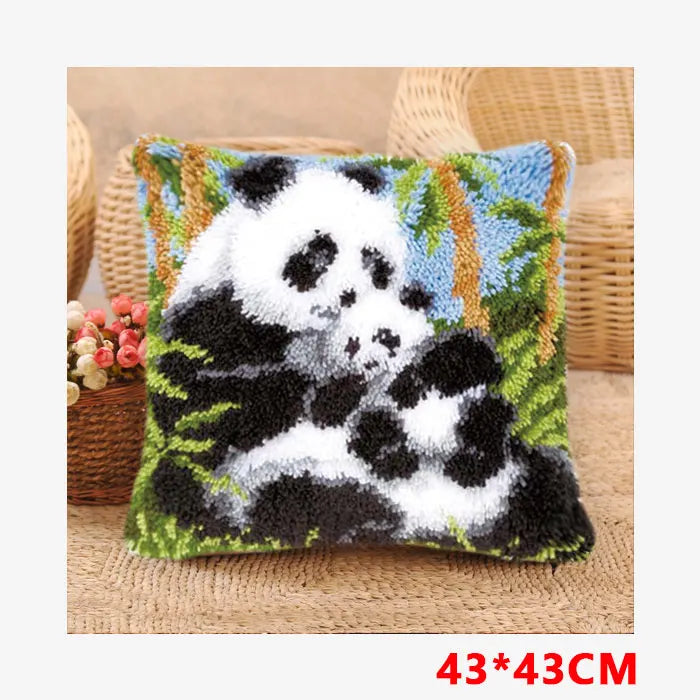 Flower Latch Hook Kit Cute Knooppakket Kussen Knopen Pillow Button Smyrna Knooppakket Needlework Button Packagek Linkhaak Kussen