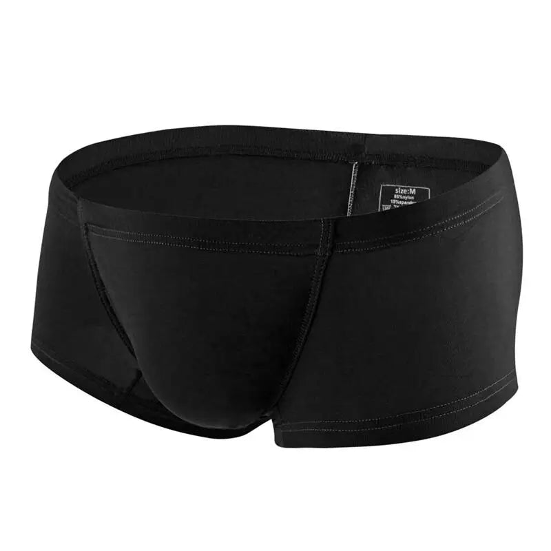 Sexy Men Underwear Boxers Solid Thin Ice Silk Panties Man Breathable Low Waist U Convex Pouch Underpants Male Cueca Calzoncillo