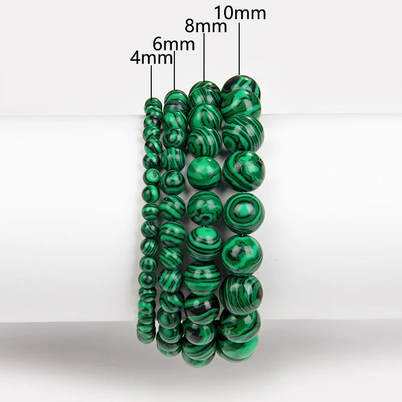 4 6 8 10 MM Beads Bracelet Natural Stone Stretch Bracelets