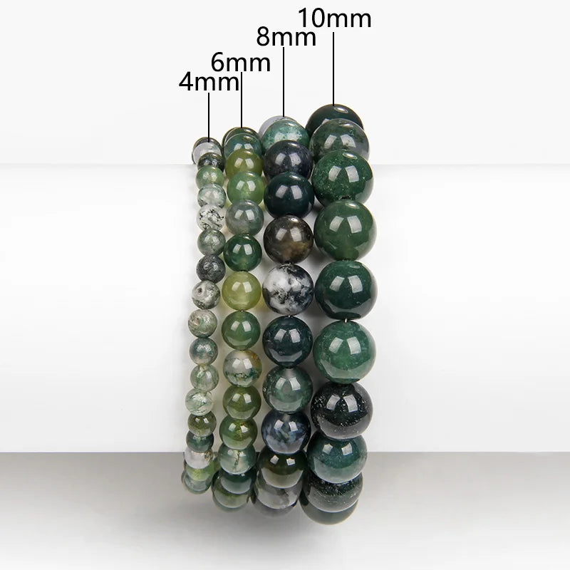4 6 8 10 MM Beads Bracelet Natural Stone Stretch Bracelets