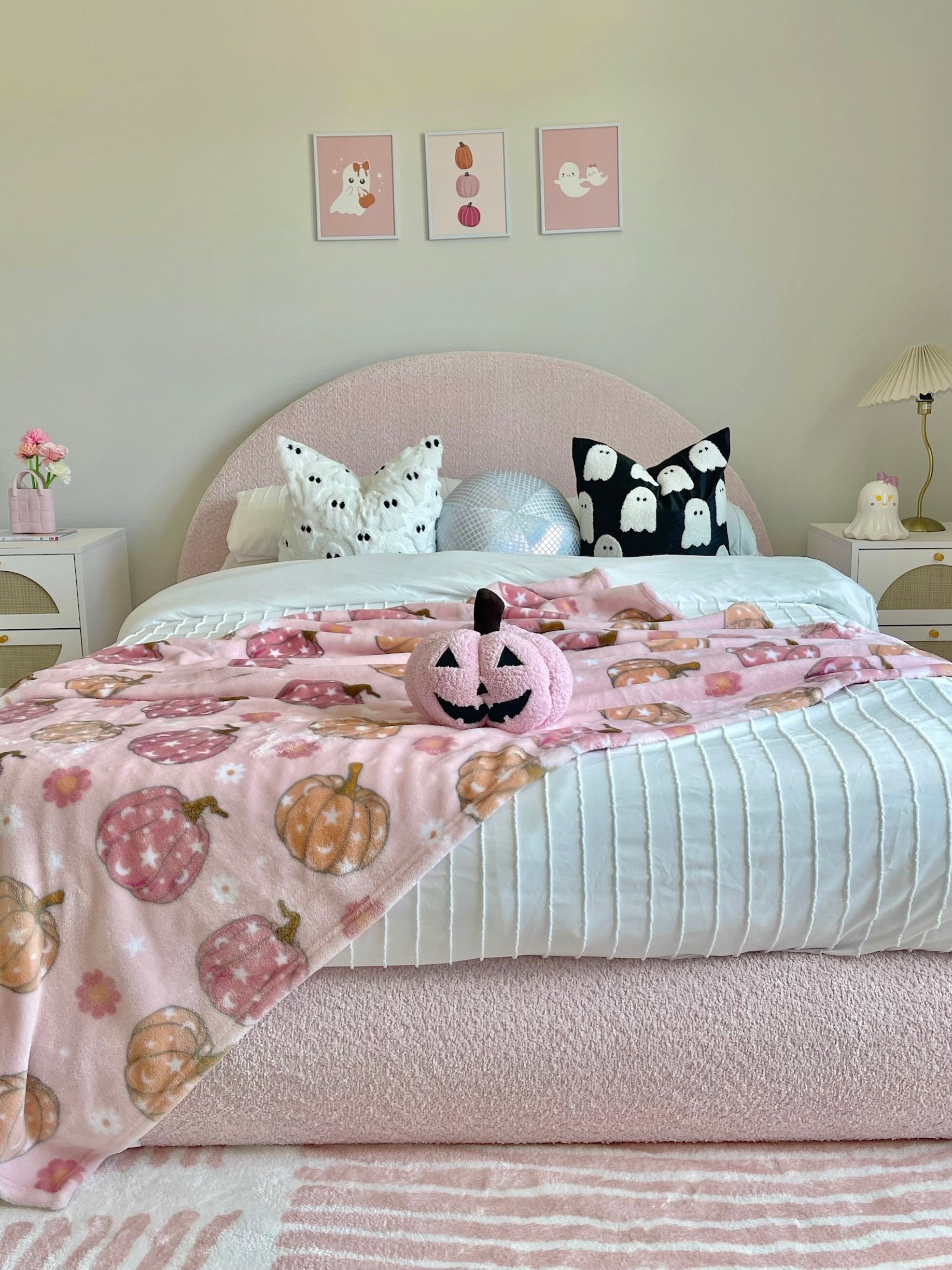 Black Ghost Pillow Cover