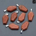Gemstone Coffin Necklace