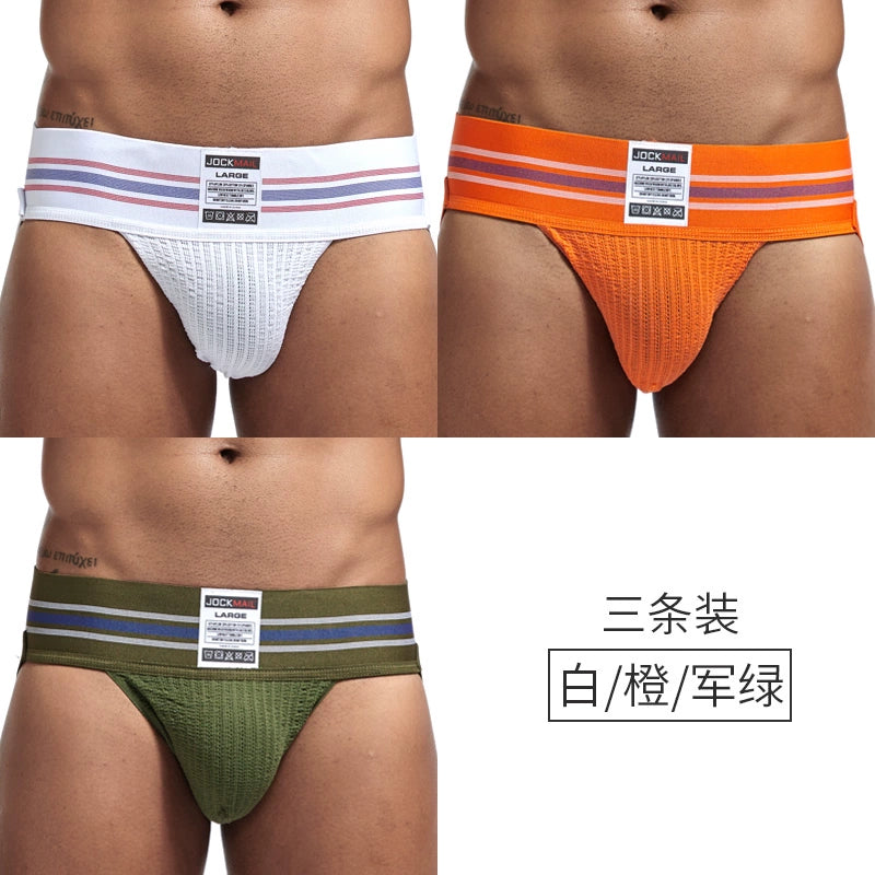 Jockmail Men's Cotton Breathable Jockstrap Male