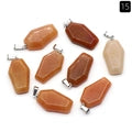 Gemstone Coffin Necklace