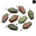 Gemstone Coffin Necklace