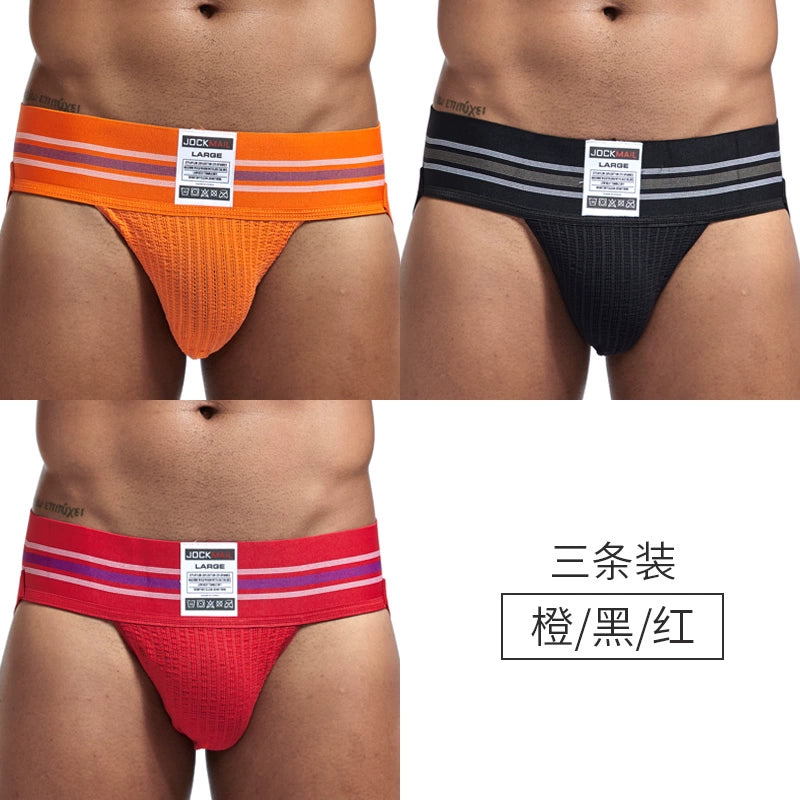 Jockmail Men's Cotton Breathable Jockstrap Male
