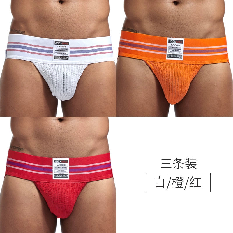 Jockmail Men's Cotton Breathable Jockstrap Male