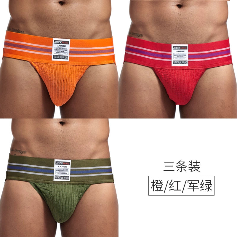 Jockmail Men's Cotton Breathable Jockstrap Male