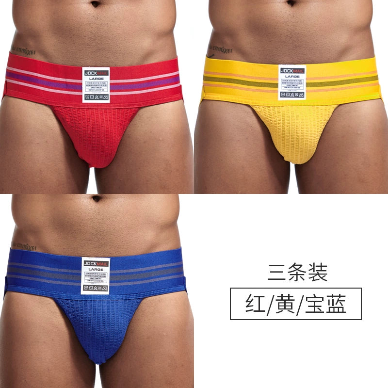 Jockmail Men's Cotton Breathable Jockstrap Male