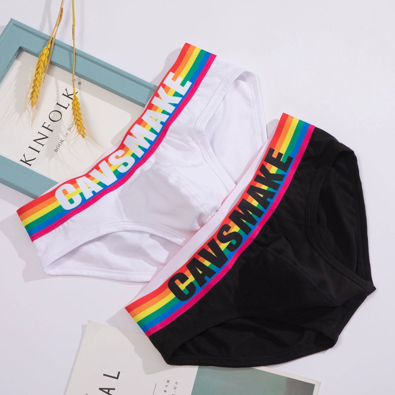 Sexy Comfortable Rainbow Black and White Boxer Men's Underwear