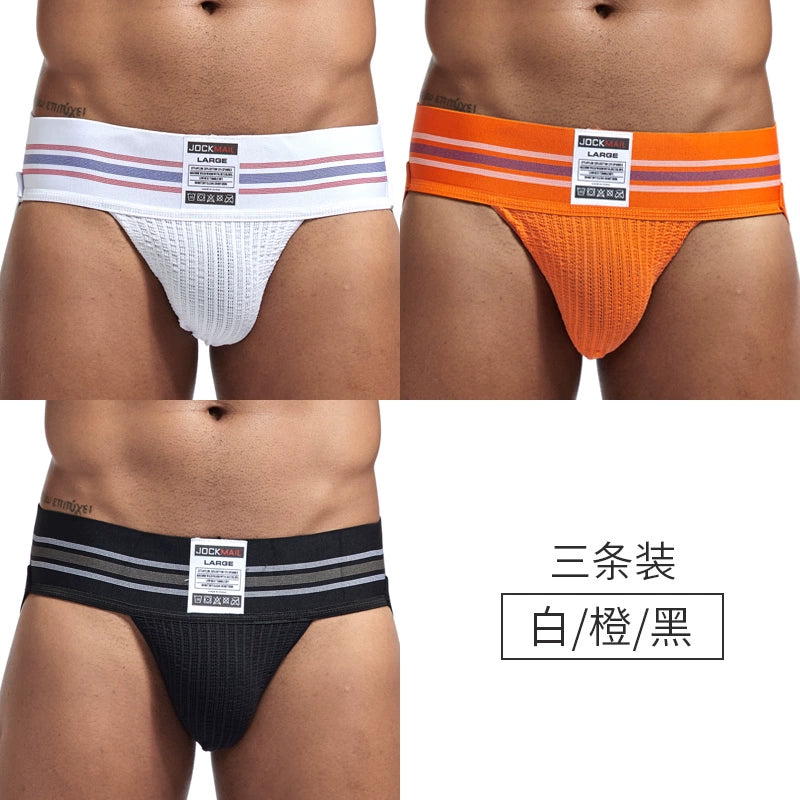 Jockmail Men's Cotton Breathable Jockstrap Male