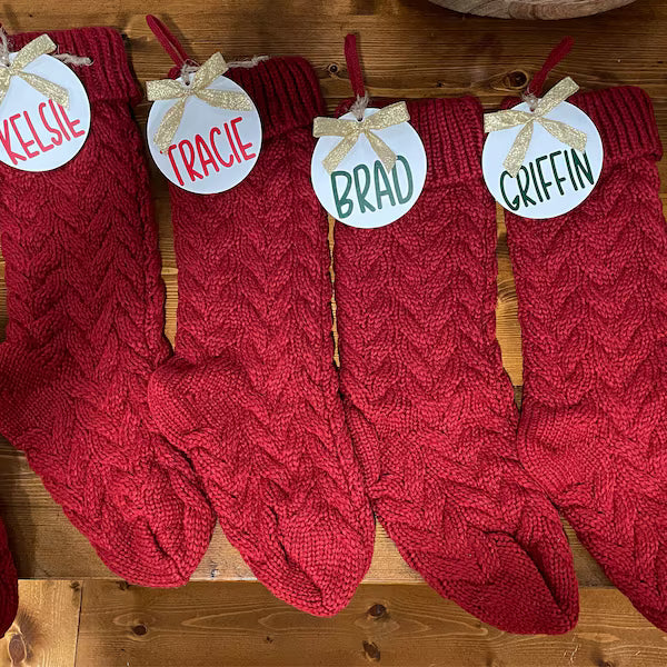 Red Knitted Christmas Stocking