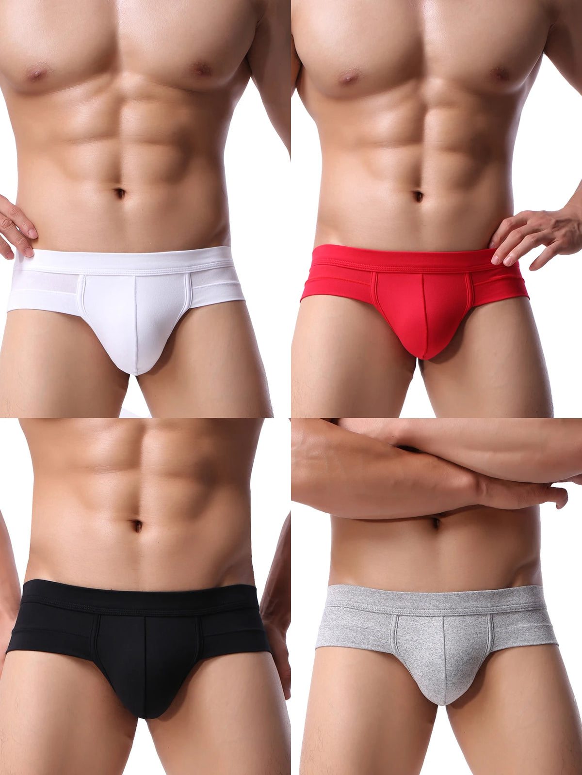 Men's U-convex briefs trendy shorts low waist fashionable trousers pants breathable anti-stuffy comfortable light ski