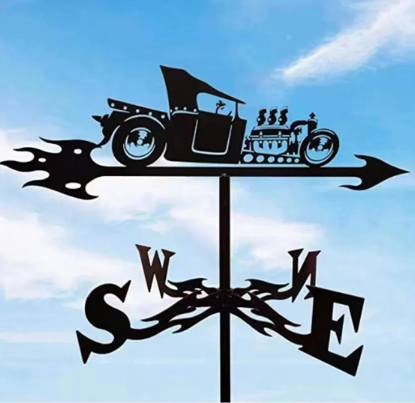 Metal Weathervane,Witch Iron Weather Vane,Sea Rover Wind Direction Indicator Garden Decoration Outdoor Roof Decoration Gardening