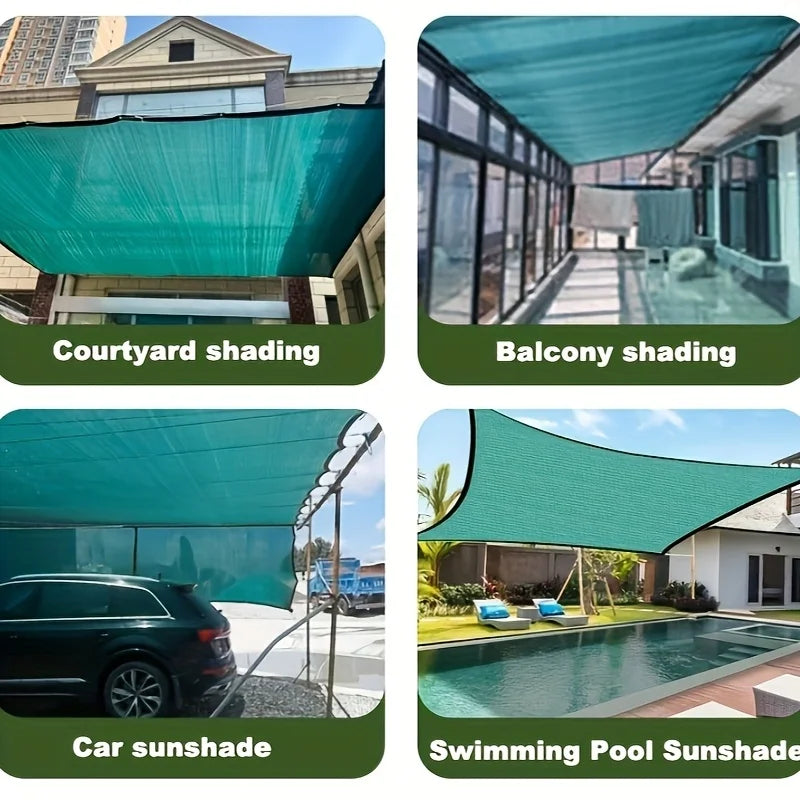 Breathable Sunshade Canvas - Dark Green - Featuring Breathable Technology, with a Special Treatment on the Surface of Hdpe Mater