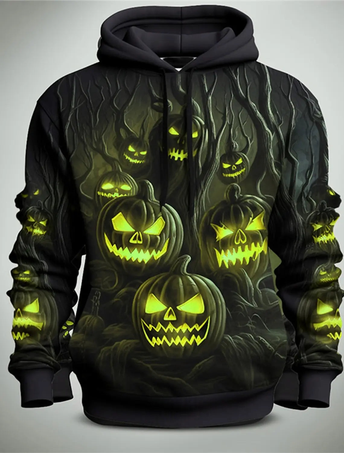 2026 New Halloween Men's Graphic Hoodie Skull Pumpkin Print Classic Casual Couple 3D Pullover Holiday Out Hoodie Long Sleeve