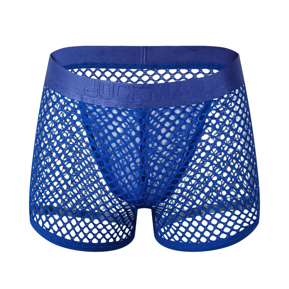Men Underwear Boxer Thong 2 in 1 Lined with Thong Jockstrap Home Shorts Boxer Man Panties Sexy Soft Sport Short Boxer Mesh