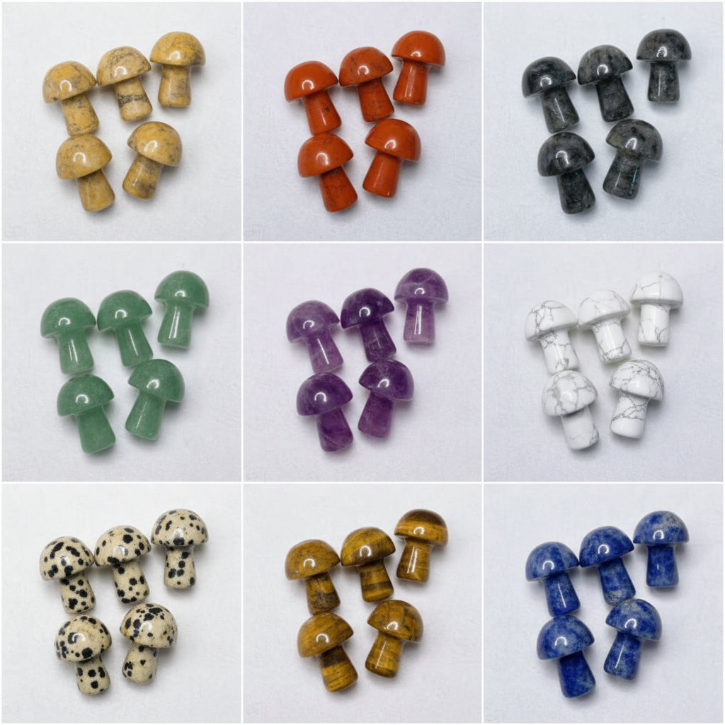 Mini Mushroom Carved Gemstone