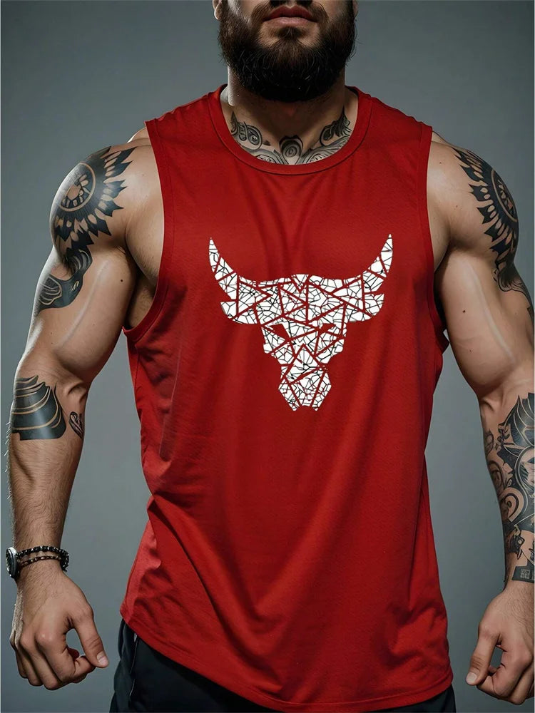 Summer New Trend Men's Pull-Over Crew Neck Vest Mesh Fitness Breathable Vest Blazer Men's Quick Drying Sweat Absorption T-Shirt