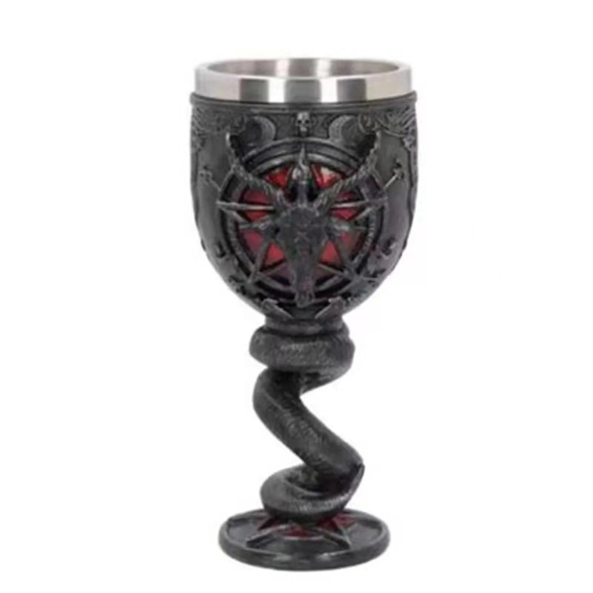Horrible Gothic Stainless Resin Goblet Retro Wine Glass Cocktail Glasses Wolf Whiskey Cup Party Bar Drinkware FREE son