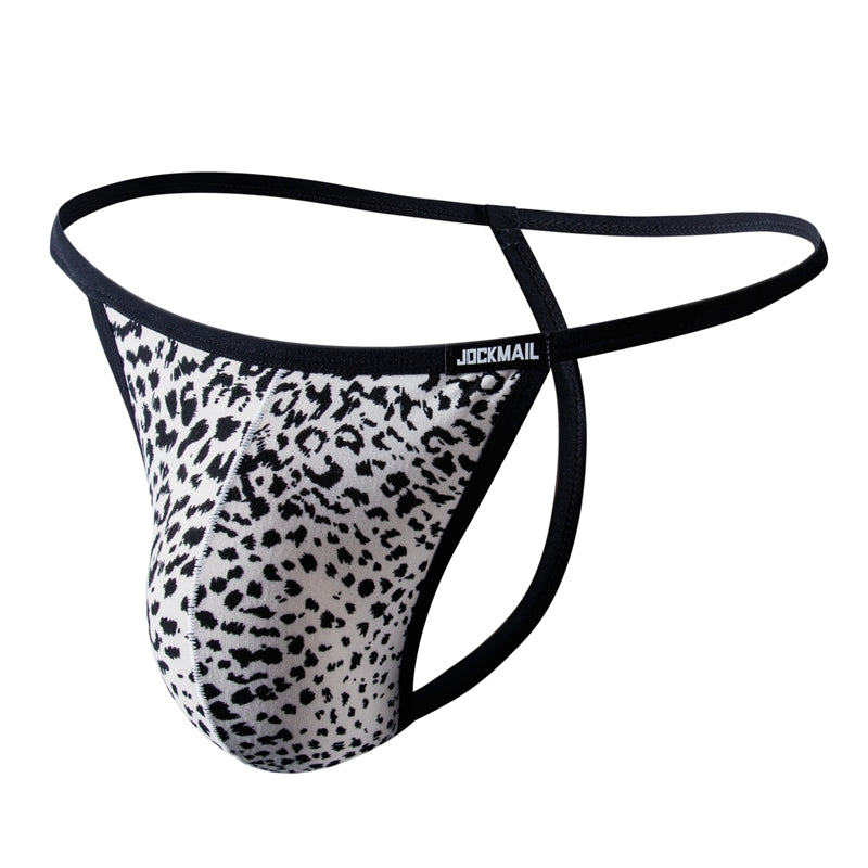 4 Piece Jockmail Animal Print G-Strings