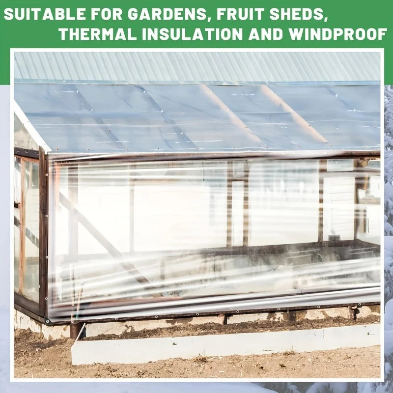 1 Batch of Transparent Rainproof Canvas with Sealing Rings - Outdoor Multi-Purpose Waterproof Tarpaulin It Can Be Used for Pati