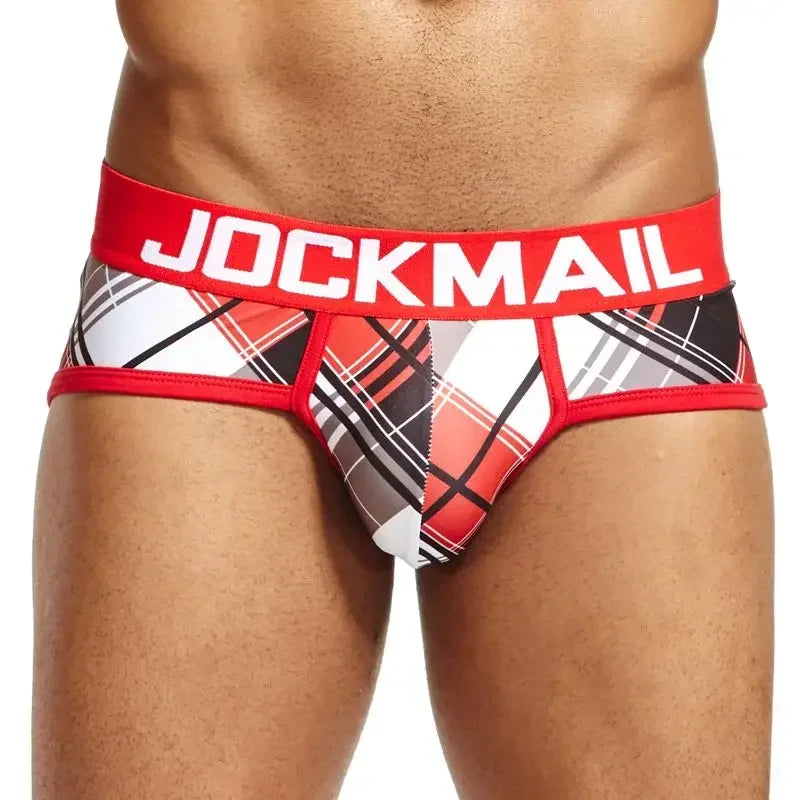 JOCKMAIL Sexy Mens Underwear Briefs Printed Panties Calzoncillos Hombre Slip Calcinhas Cuecas Underwear Nylon Fast Dry
