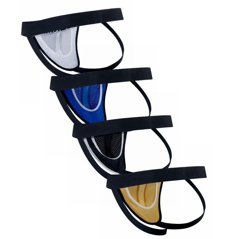 4PCS Sexy Jockstrap Men Underwear Penis Pouch Brief Underpants Gay Men's Bikini Slip Tanga String Thong Breathable Low Waist