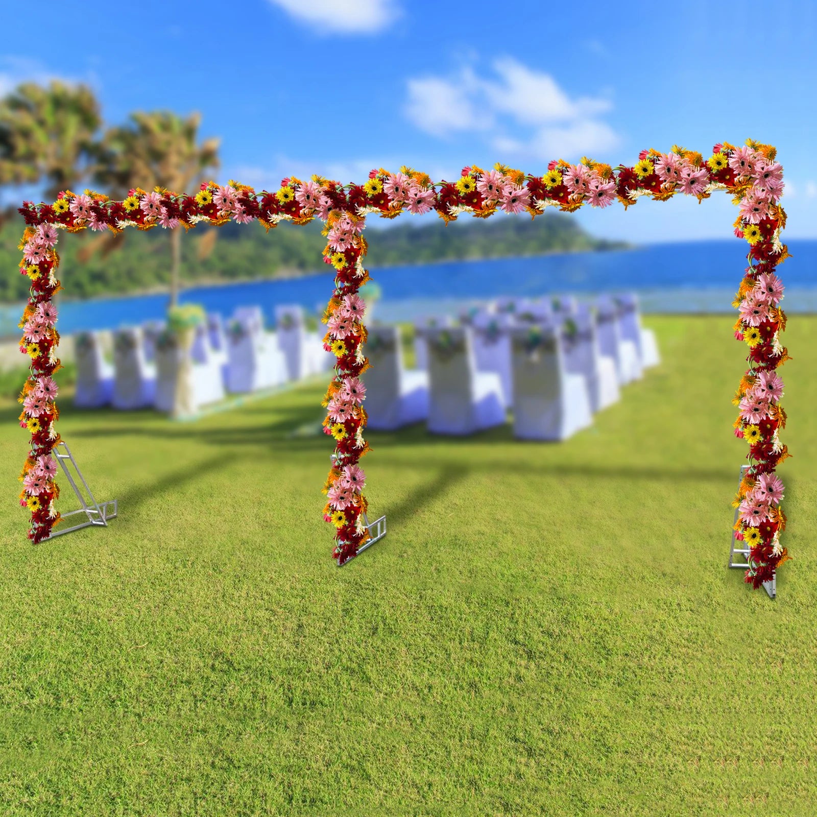 Professional Backdrop Stand Kit 10'x 20' Heavy Duty Background Support System Curtain Frame Metal Stand for Wedding Party