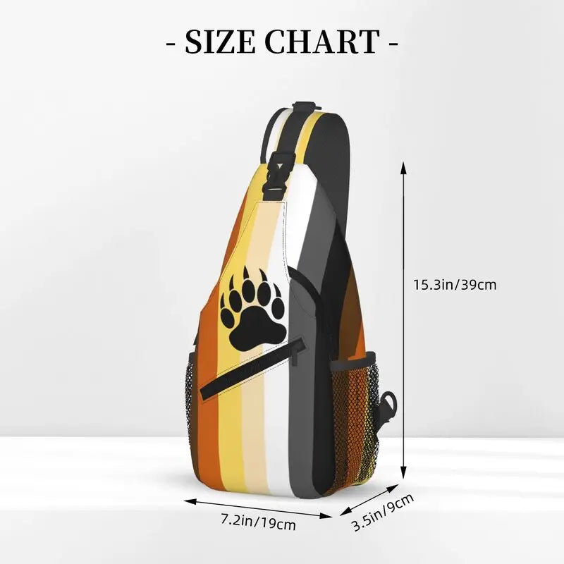Customized Animal Bear Paw Sling Bag Men Fashion Shoulder Crossbody Chest Backpack Traveling Daypack