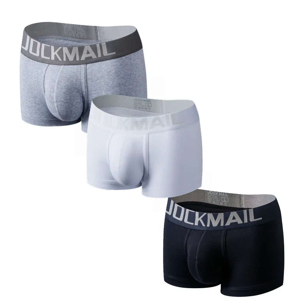Jockmail Men's Sports Boxer Briefs Sexy Low Waist