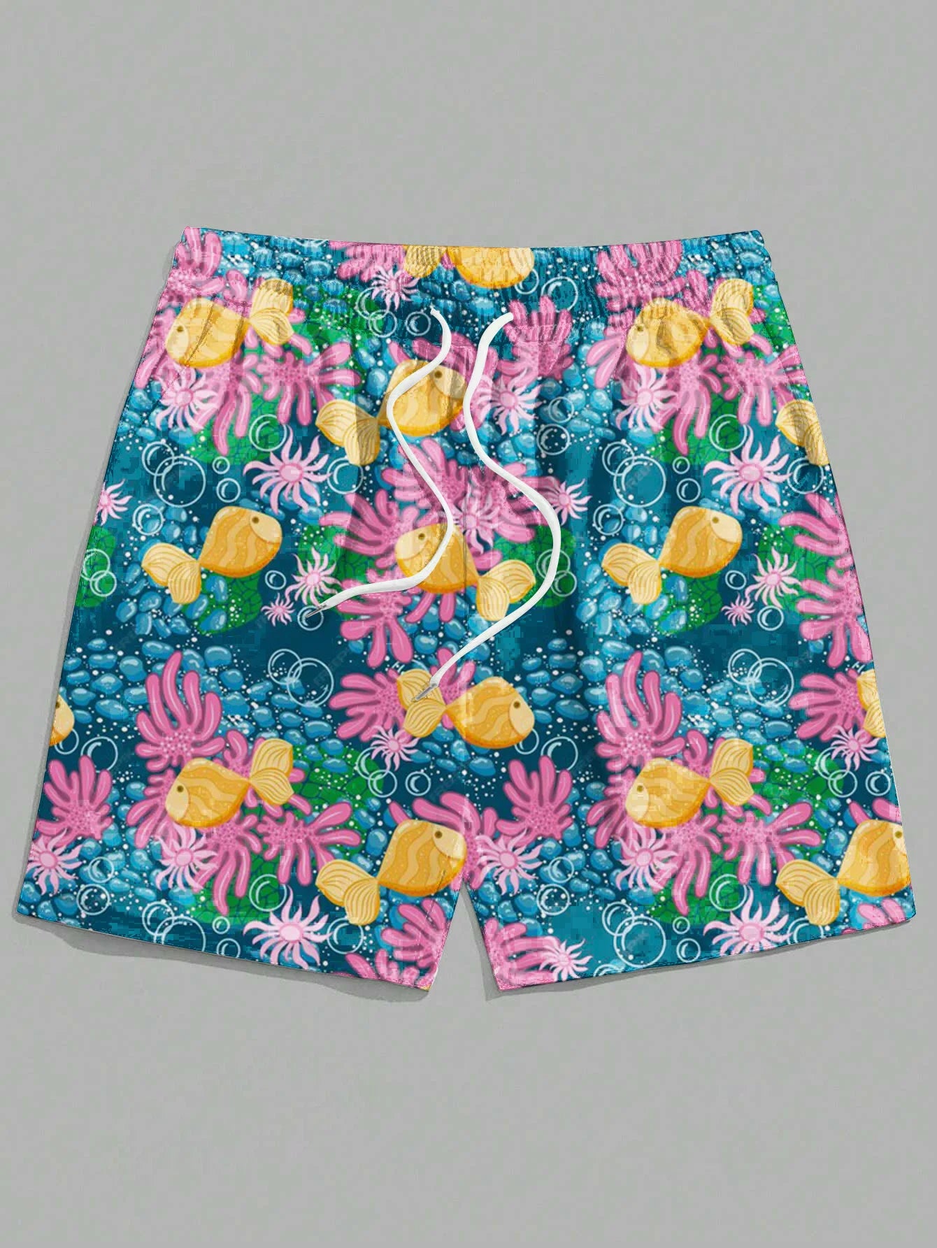 Men's Hawaiian Swim Trunks 3D Hawaiian Plant Pattern Beach Shorts Quick Dry Outdoor Leisure Sports Shorts Fashion Men's Shorts