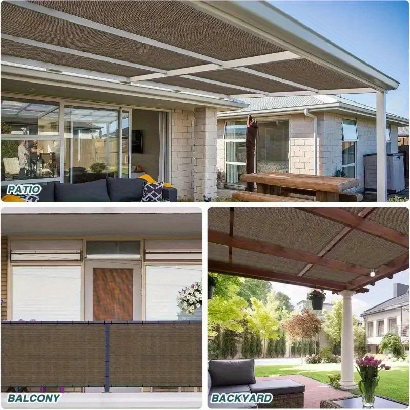 Outdoor Coffee Area Sunshade Cloth - Coffee Color - Compact Design Suitable for Coffee Area, Uv - Resistant Material to Protect