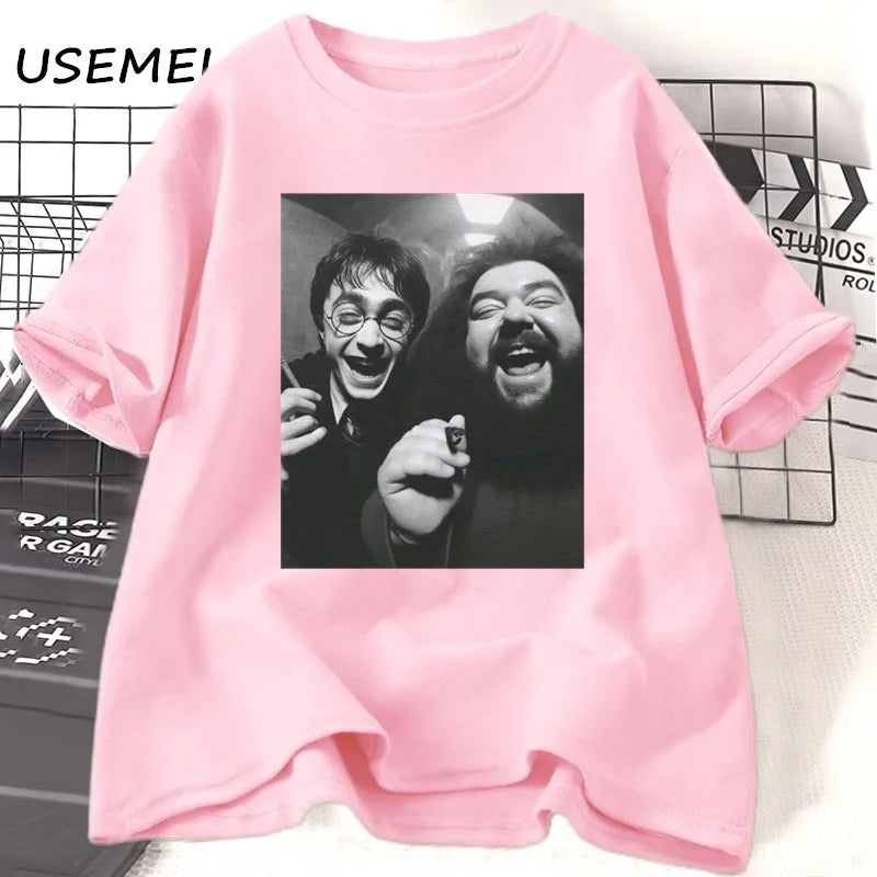 Harry Potter Hagrid Funny T Shirt Smoking