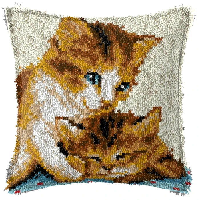 Cats Latch Hook Kits Pillow Cover