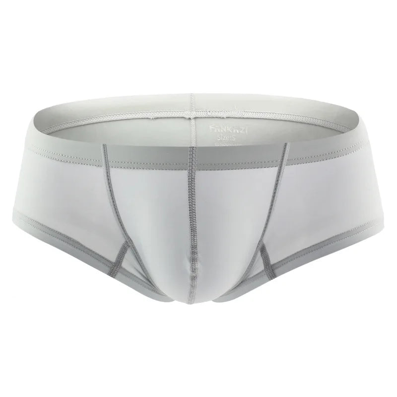 Sexy Low Rise Boxer Trunks Male Breathable Panties Mini Boxer Briefs Soft Underwear Man U Convex Bag Underpants Comfy Lingerie