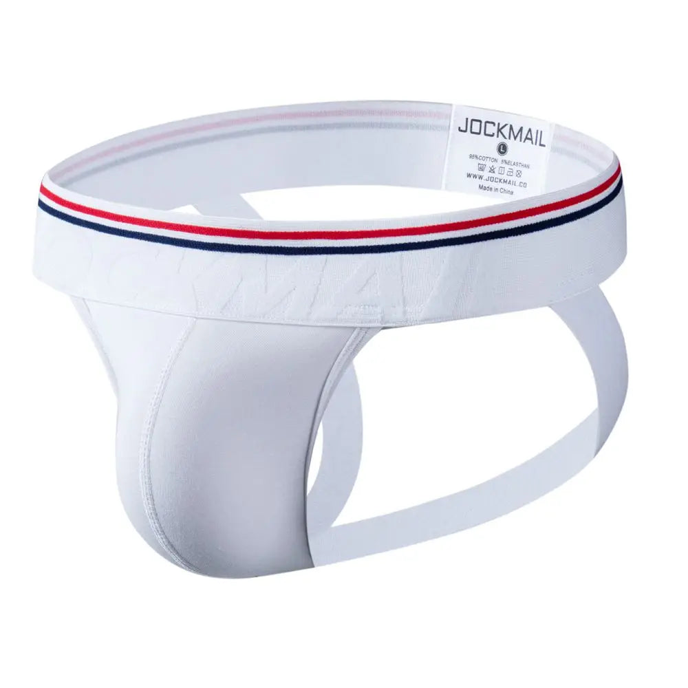Sexy Men Jockstrap Underwear Thong Underpants Cotton G String Penis Pouch Hombre Elastic Panties Backless