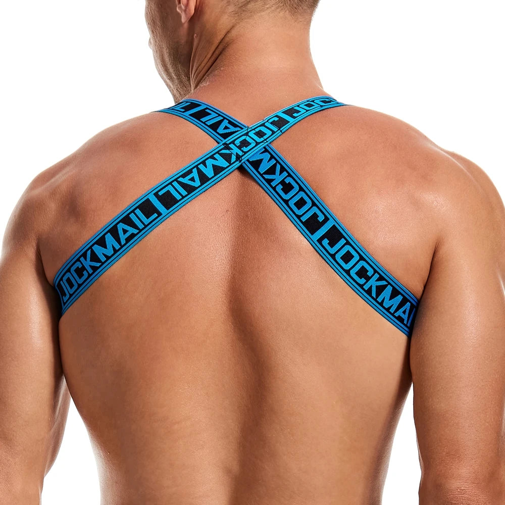 Man Harness Sissy Fetish Man Rave Costumes Lingerie Sexy Men Strap Shoulder Bondage Chest Elastic Belt Erotic Hombre Hollow