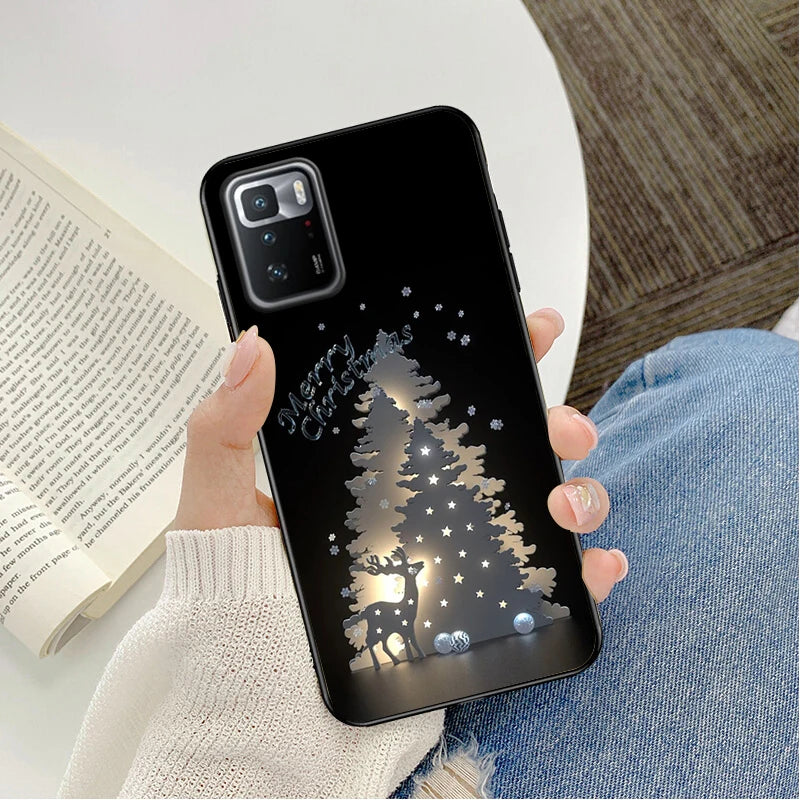 Phone Case For Xiaomi Redmi note 13 12S 12 Pro 11S 11 10 Pro 10S 12S Redmi 10 10C 9C 13C Christmas Tree New Year Case