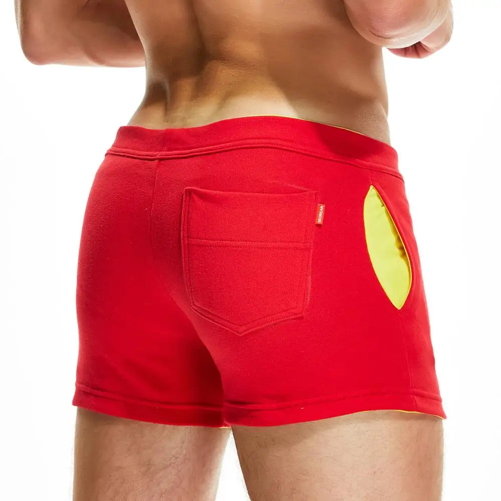SEOBEAN Men Casual Shorts 100% Cotton Breathable Fitness Sport Shorts Summer Jogger Shorts Men's Clothing Home Lounge Gym Shorts