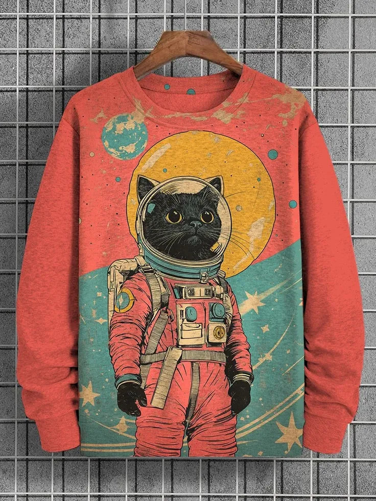 2025 Men's Animal Sweatshirts Long Sleeve Sweatshirt Crew Neck Fashion 3D Printed Japanese Art Prints Casual Sweatshirts