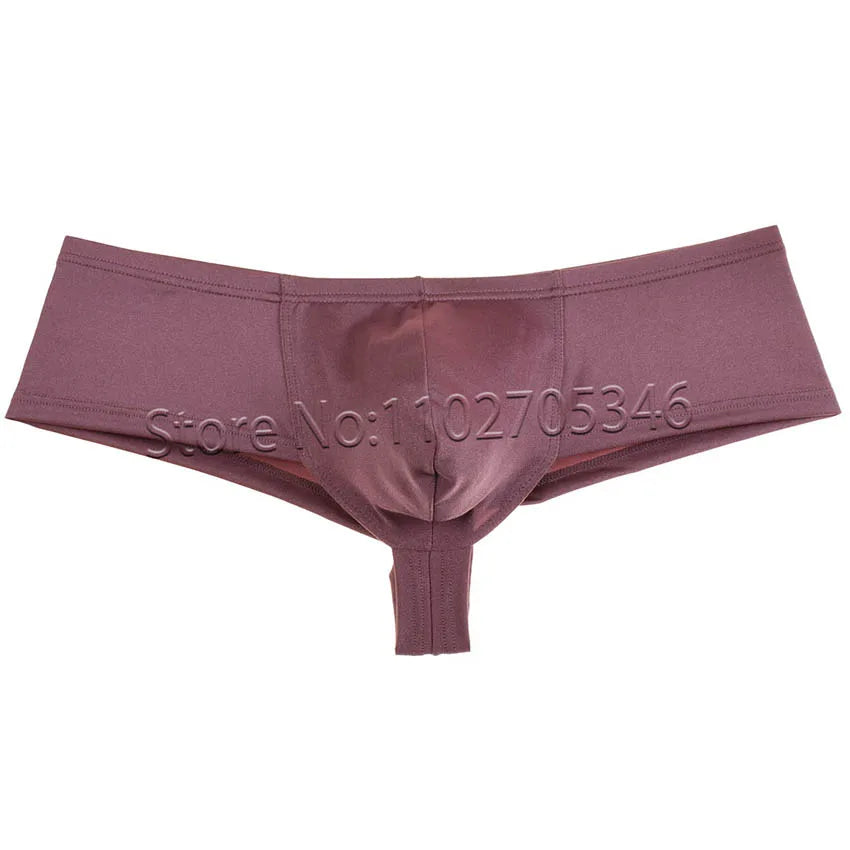 Men's Mini Boxers Underwear Spandex Beach Micro Trunks Bulge Pouch Posing Male Bikini Brief Sexy Sissy Pants Low Rise Underpants