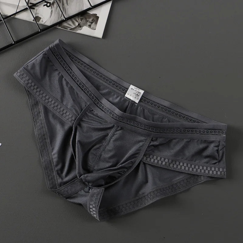Men's Ice Silk Boxer Pants Breathable Panties Sexy Transparent Ultra-thin Underwear Breathable Comfortable Underpants