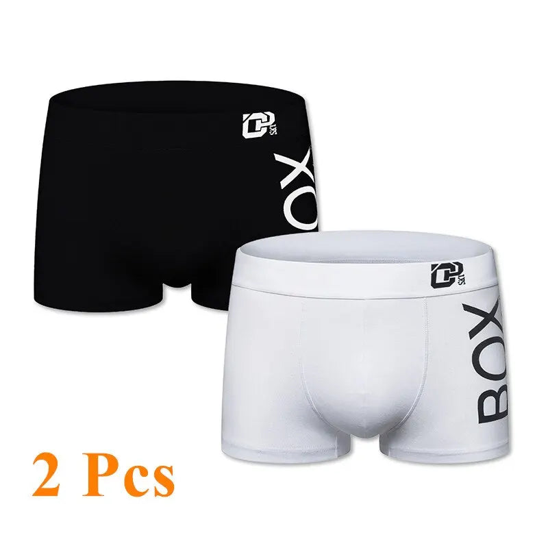 1/2Pcs ORLVS Mens Boxer Sexy Underwear Soft Long Boxer Cotton Soft Underpant Male Panties 3D Pouch Shorts Under Wear Pants Short