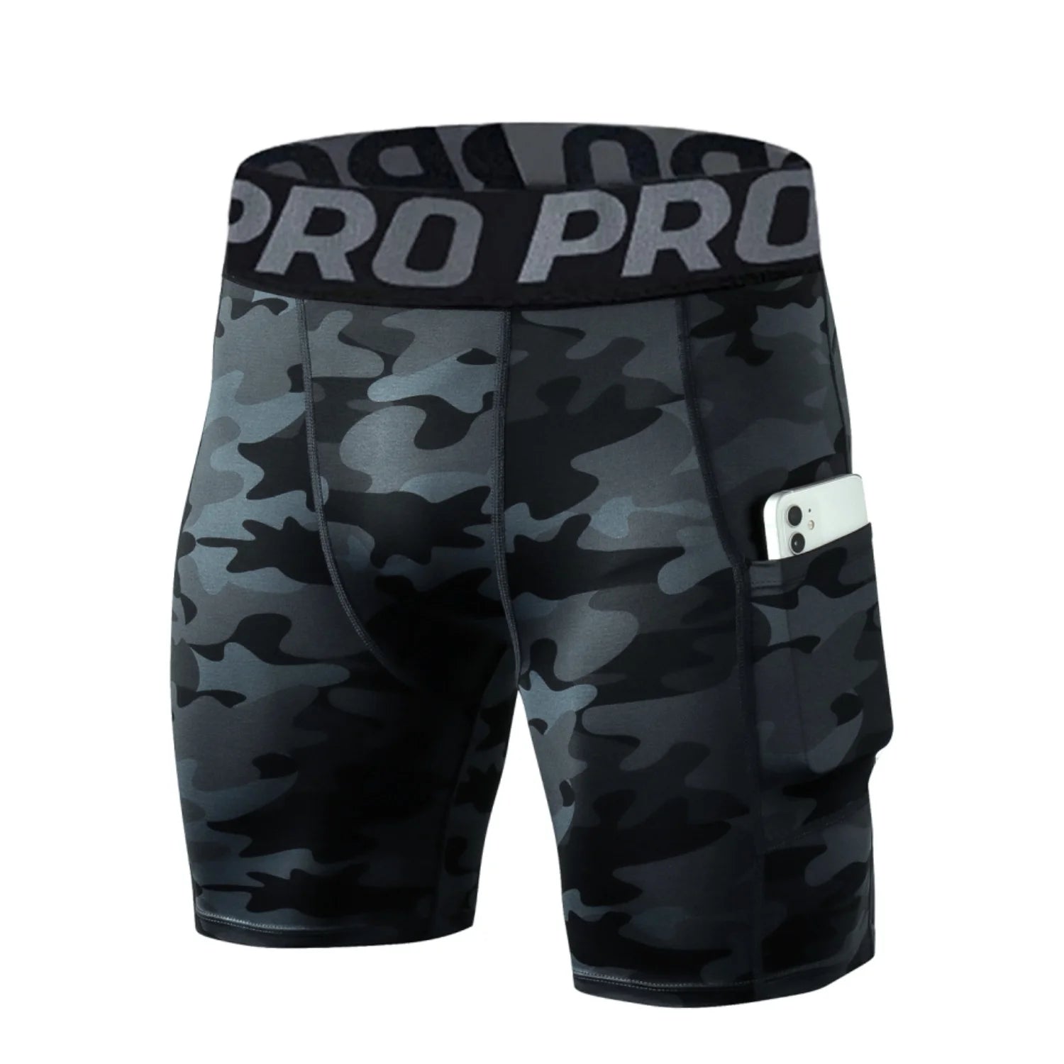 Compression Shorts Men with Pocket, Spandex Running Shorts Sport Athletic Workout Performance Underwear