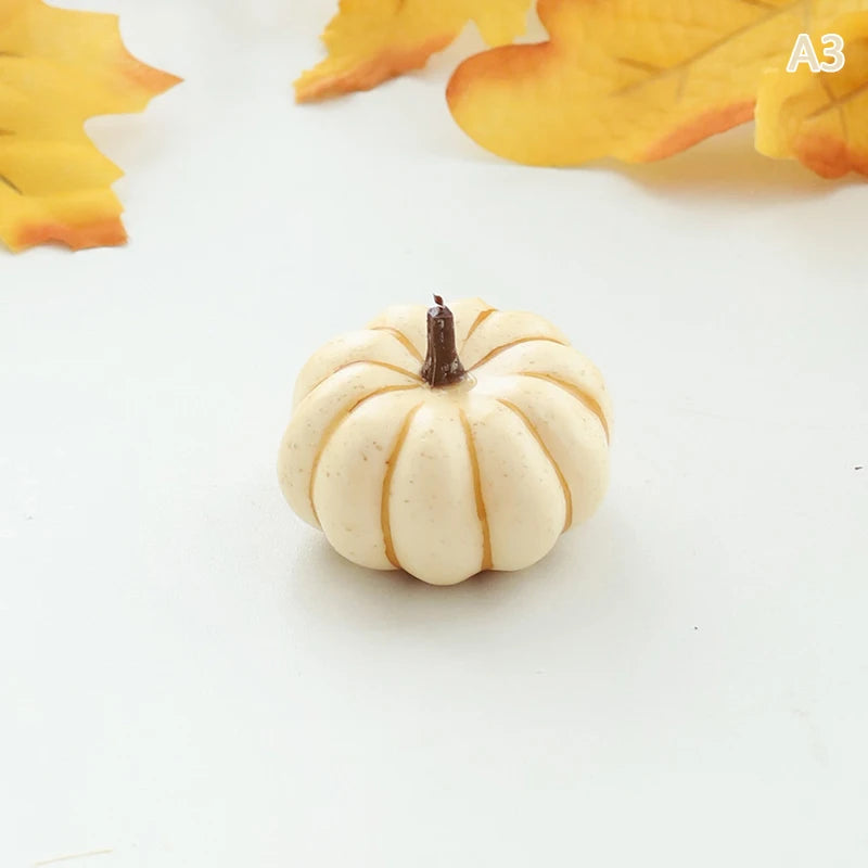 Mini Plastic Artificial Halloween Pumpkin Decor Simulation Vegetable DIY Craft Halloween Home Party Decor Prop Farmhouse Harvest